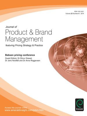cover image of Journal of Product & Brand Management, Volume 23, Issue 6
